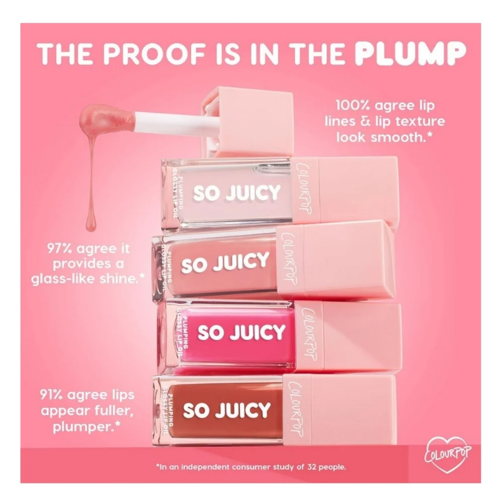 ColourPop So Juicy Plumping Glossy Lip Oil - Shade: Lychee (Clear) ๐ - Picture 5 of 5